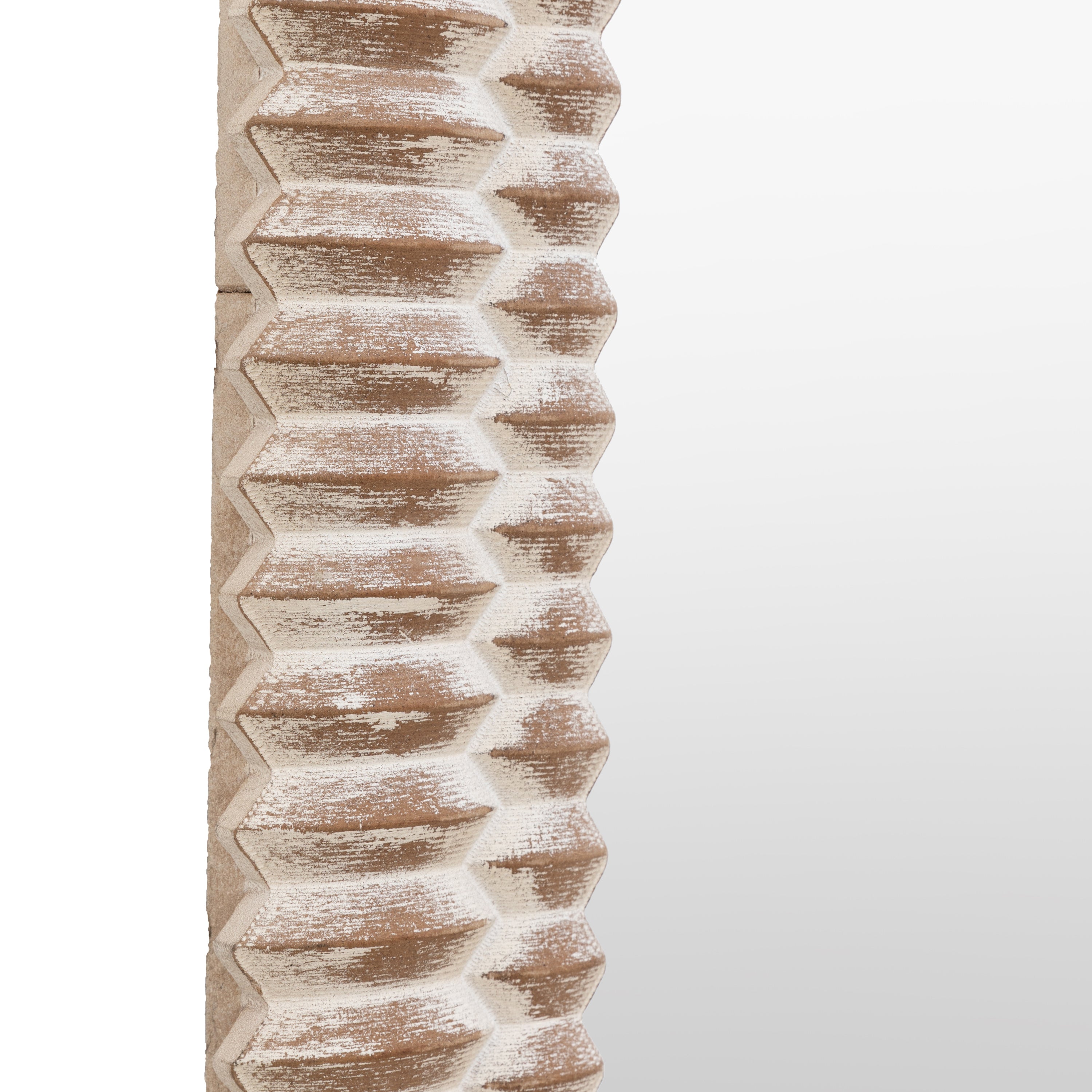 Chambery Arch White Wash Full Length Leaner Mirror